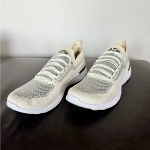 New APL TechLoom Breeze Cream Athletic Shoes with Cushioned Sole