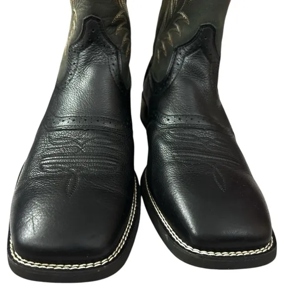 NEW  ARIAT Leather Cowboy Boots in Black Deertan Size 11