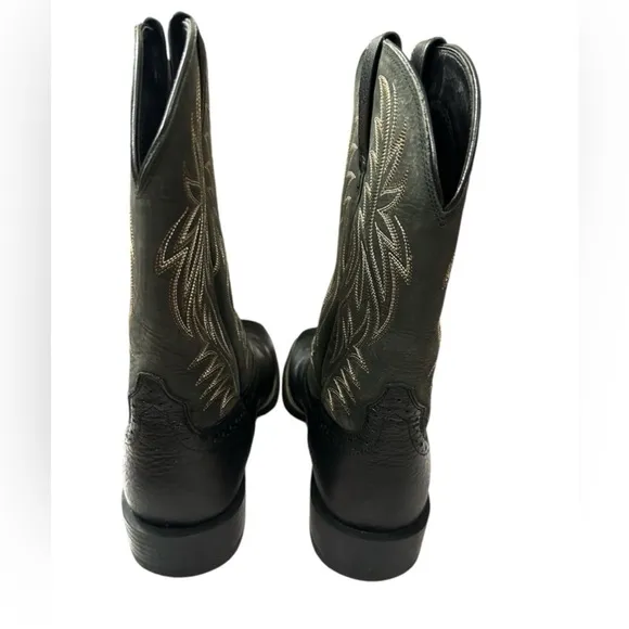 NEW  ARIAT Leather Cowboy Boots in Black Deertan Size 11