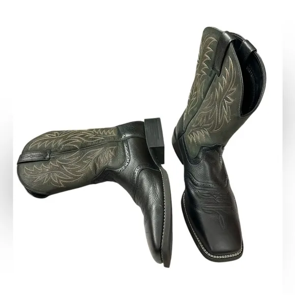 NEW  ARIAT Leather Cowboy Boots in Black Deertan Size 11
