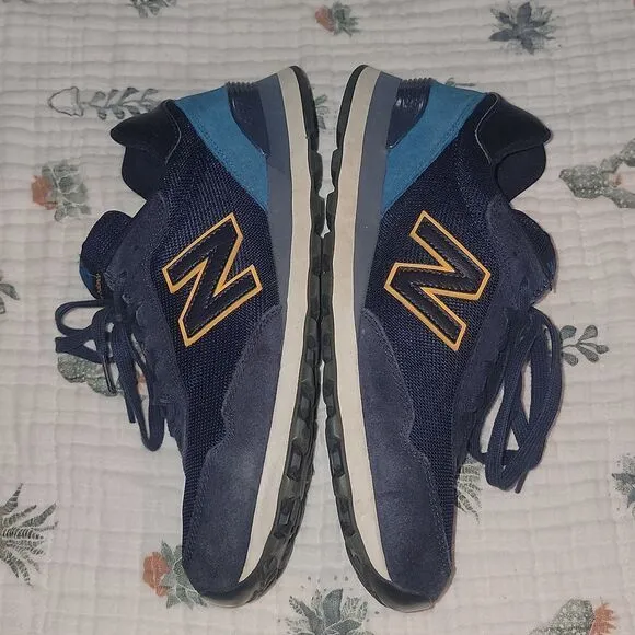 New Balance 515 Shoes Mens Blue Yellow Classic Sneakers ML515OTS Size 11