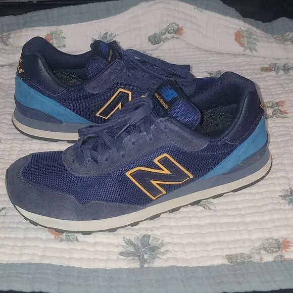 New Balance 515 Shoes Mens Blue Yellow Classic Sneakers ML515OTS Size 11