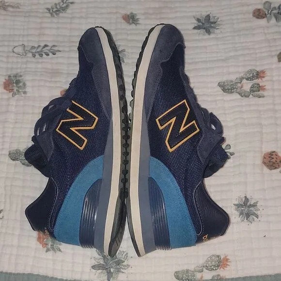 New Balance 515 Shoes Mens Blue Yellow Classic Sneakers ML515OTS Size 11
