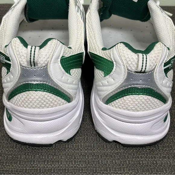 New Balance 530 Sneakers-White/Green-Men Size 11