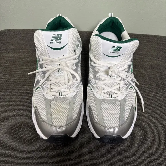 New Balance 530 Sneakers-White/Green-Men Size 11