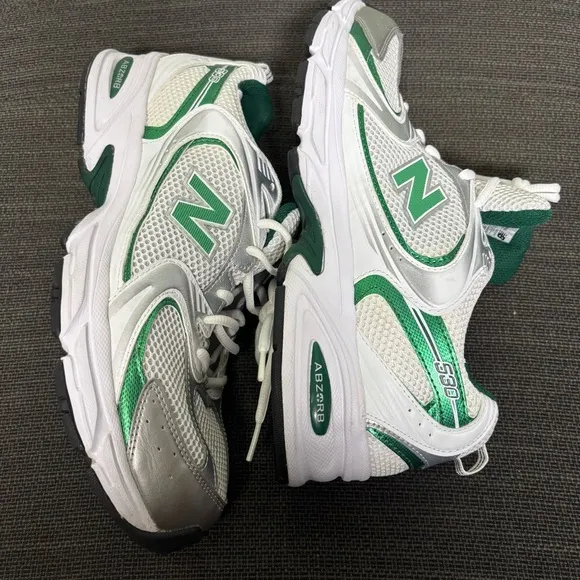 New Balance 530 Sneakers-White/Green-Men Size 11