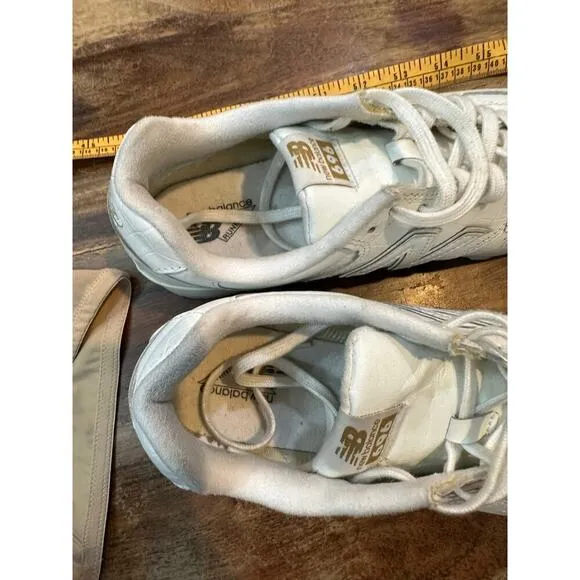 New Balance 696 Series White Leather Lace Up Sneaker Shoes Size 9