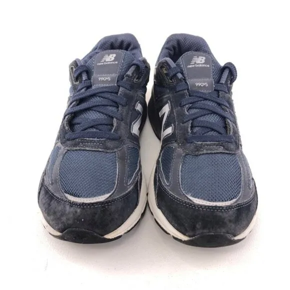 New Balance 990v5 Blue Leather Running Shoes Kids 6.5