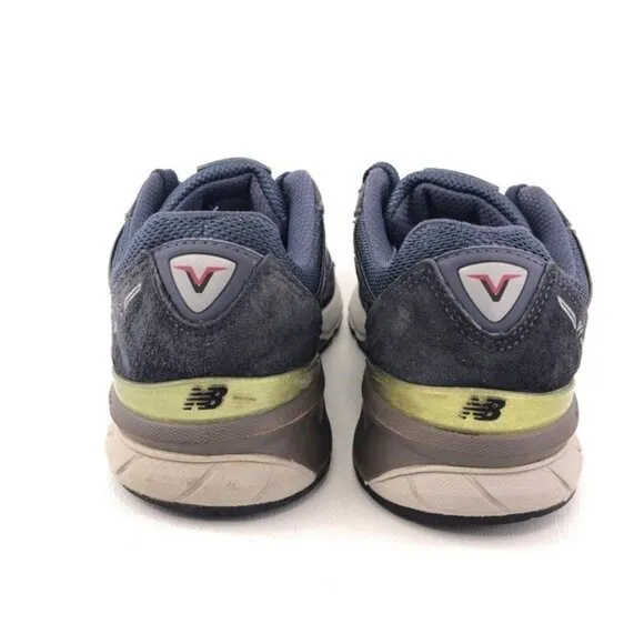 New Balance 990v5 Blue Leather Running Shoes Kids 6.5