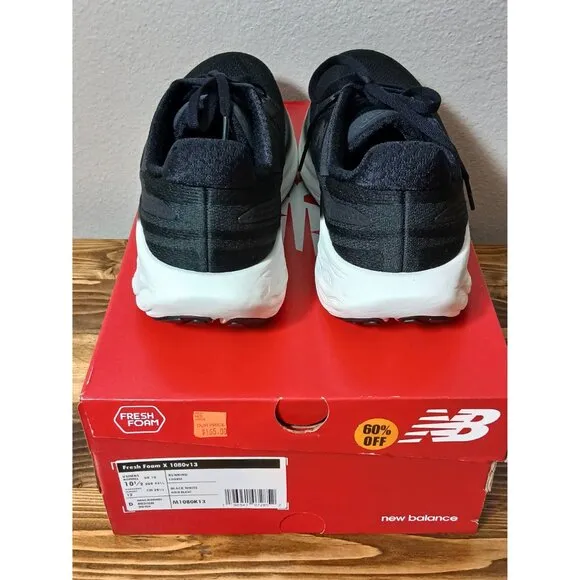 New Balance Fresh Foam X Mens Running Shoes Black Size 10.5 Lightweight Support