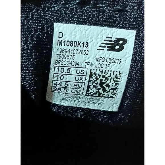 New Balance Fresh Foam X Mens Running Shoes Black Size 10.5 Lightweight Support