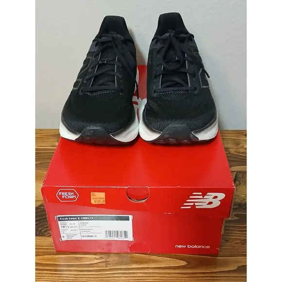 New Balance Fresh Foam X Mens Running Shoes Black Size 10.5 Lightweight Support