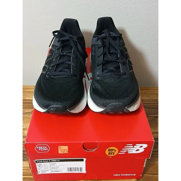 New Balance Fresh Foam X Mens Running Shoes Black Size 10.5 Lightweight Support