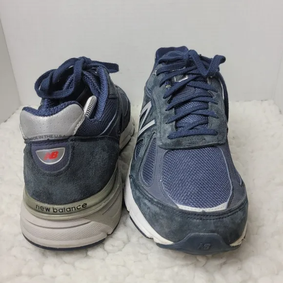 New Balance M990NV4 Running Shoes Men Size 12.5 D Made In USA M990NV4 Navy Blue