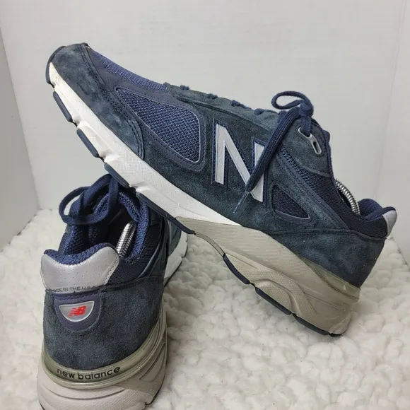 New Balance M990NV4 Running Shoes Men Size 12.5 D Made In USA M990NV4 Navy Blue