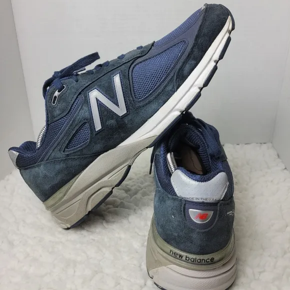 New Balance M990NV4 Running Shoes Men Size 12.5 D Made In USA M990NV4 Navy Blue