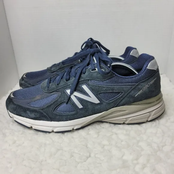 New Balance M990NV4 Running Shoes Men Size 12.5 D Made In USA M990NV4 Navy Blue