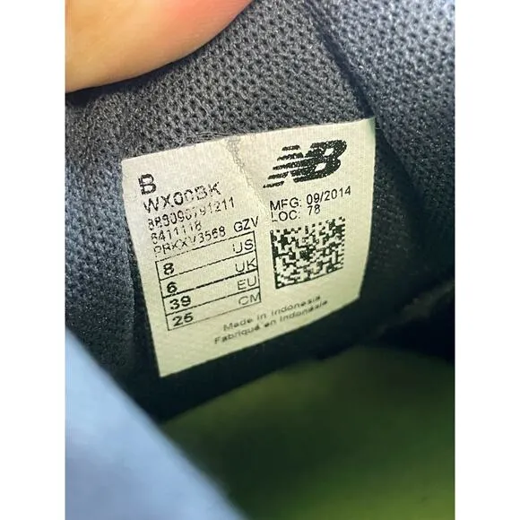 New Balance Minimus WX00BX Women's 8 Black Mesh Athletic Training Sneaker Shoes