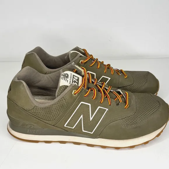 New Balance Shoes Mens Size 10 Army Green 574 Rugged Running Hiking Sneakers