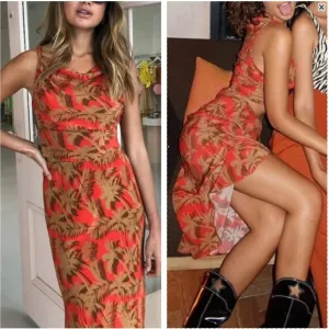 NEW Bec &amp; Bridge Shady Palm Set (Top &amp; Skirt) Orange AU8/US4 Vacation Party