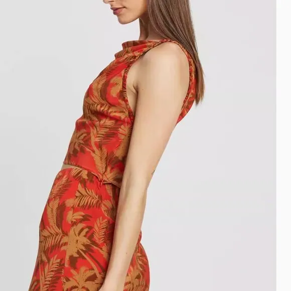 NEW Bec &amp; Bridge Shady Palm Set (Top &amp; Skirt) Orange AU8/US4 Vacation Party
