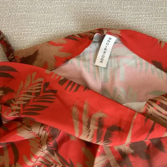 NEW Bec &amp; Bridge Shady Palm Set (Top &amp; Skirt) Orange AU8/US4 Vacation Party
