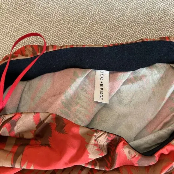 NEW Bec &amp; Bridge Shady Palm Set (Top &amp; Skirt) Orange AU8/US4 Vacation Party