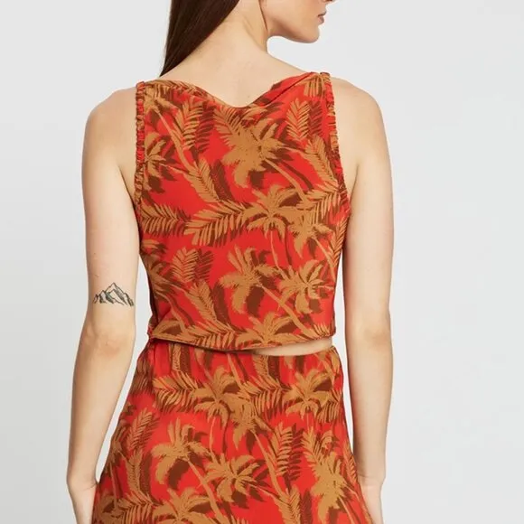 NEW Bec &amp; Bridge Shady Palm Set (Top &amp; Skirt) Orange AU8/US4 Vacation Party