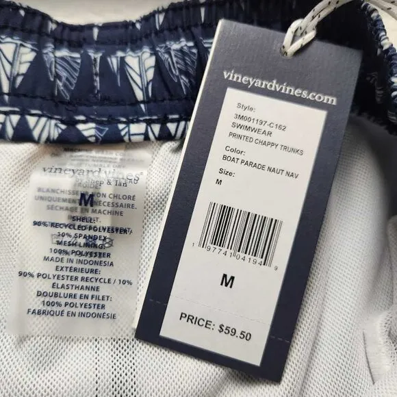 New boys M (12-14) Vineyard Vines boat parade Chappy swim trunks chappies