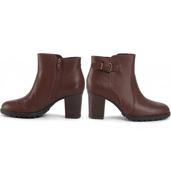 NEW Clarks Collection Verona Leather Gleam Booties