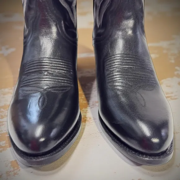 NEW DAN POST MEN'S MIGNON WESTERN BOOTS ROUND TOE BLK 10.5