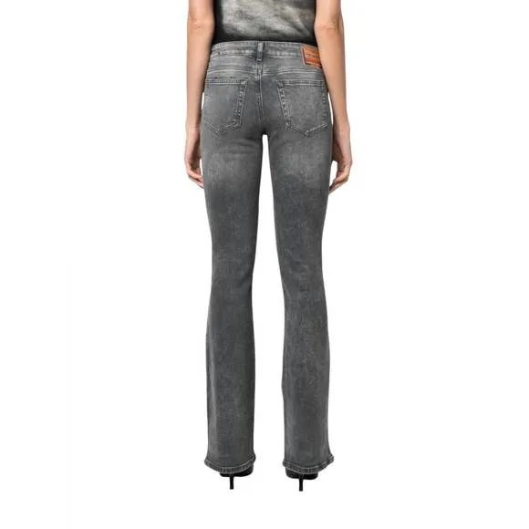 NEW DIESEL 1969 d-ebbey slim waist bootcut flare jeans in gray