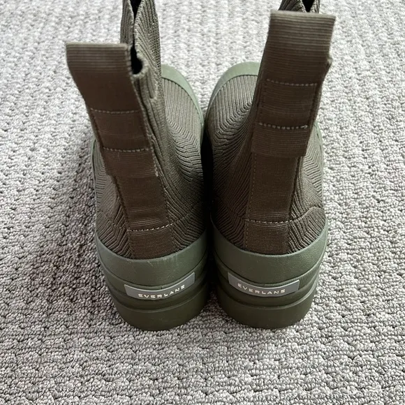 New Everlane Utility Reknit Army Green Sock Boot