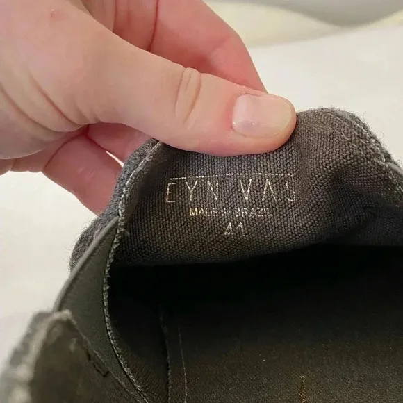 NEW Eyn Vas The Sanctum Shoe Grey Wool Felted Clog Gum Sole Slip on Shoe Size 41