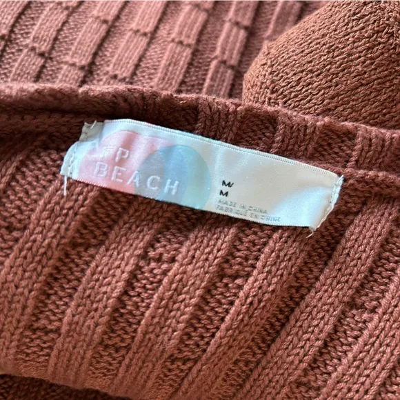 NEW Free People Kenzie Sweater Knit Set - Brownstone Cafe Brown