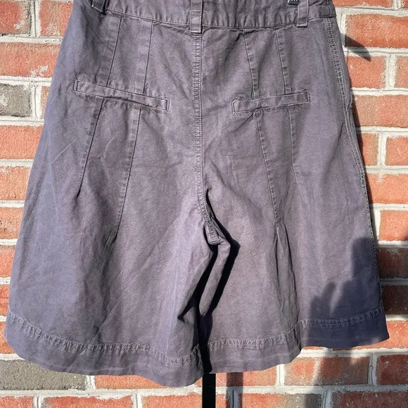 NEW Free People Linen High Street Trouser Shorts-Storm Front,Size 0