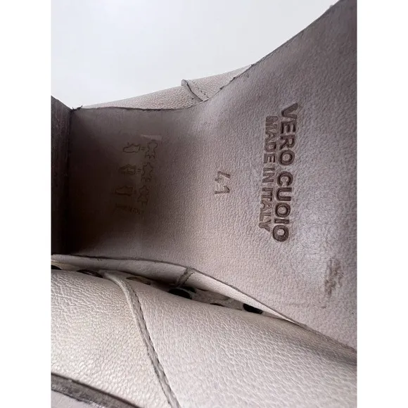New Free People Studded Leather Dakota Heel Ivory Western Boots EU 41, US 11