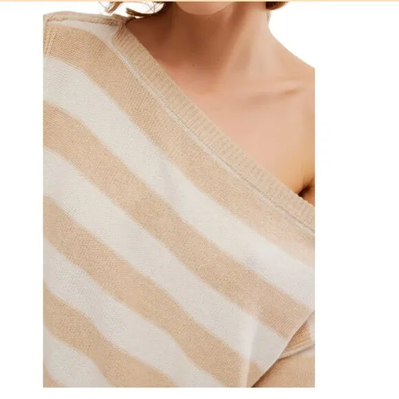 new FREE PEOPLE We The Free Into The Blue Pullover /  IVORY  Straps COMBO