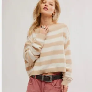 new FREE PEOPLE We The Free Into The Blue Pullover /  IVORY  Straps COMBO