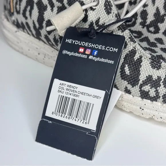NEW Hey Dude Wendy Woven Cheetah Print Canvas Shoes