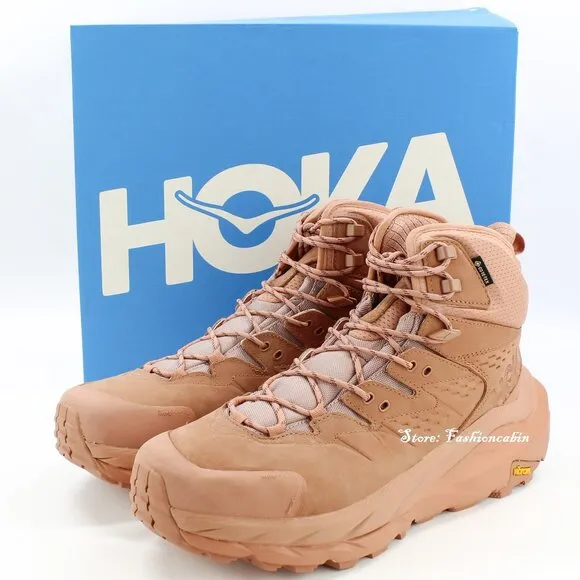 New Hoka Kaha 2 GTX Waterproof Hiking Boots, Men’s 11.5 | Cork Cappuccino (CCPP)