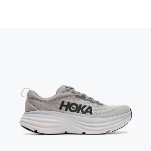 NEW HOKA men's bondi 8 shoes in sharkskin/harbor mist