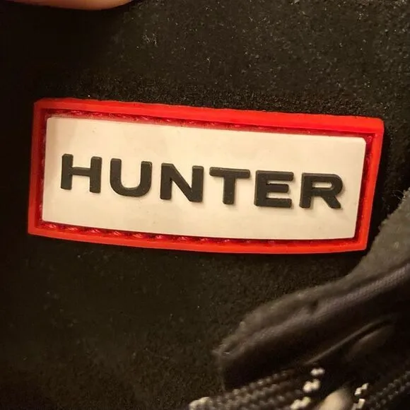 NEW Hunter Discoverer Mid Lace-up Leather Heel Boots Waterproof Black Size 9