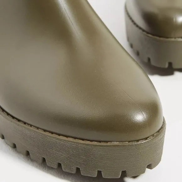 New! Jeffrey Campbell Chelsea Rain Boots-Army Green