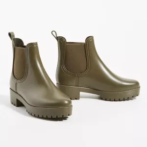 New! Jeffrey Campbell Chelsea Rain Boots-Army Green