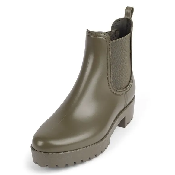 New! Jeffrey Campbell Chelsea Rain Boots-Army Green