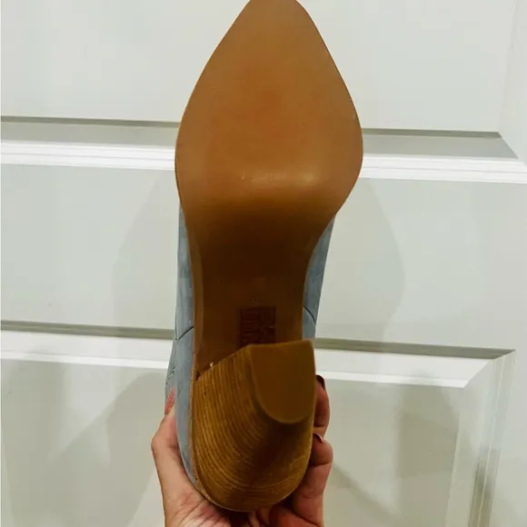 NEW Jeffrey Campbell “Tavetti” Premium Suede Light Blue Western Boots - 9