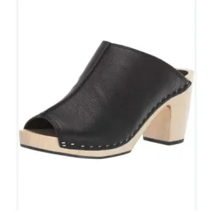NEW Kelsi Dagger Boulder Open Toe Black Clogs Size 8