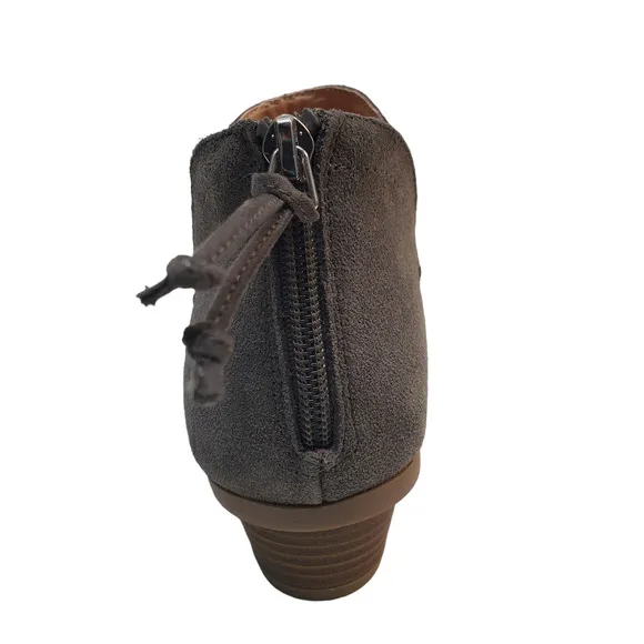 New Kennth Cole Reaction Womens Shoes Side Way Leather Boots 8M Grey