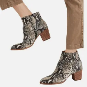NEW Madewell | The Rosie Snake Leather Ankle Boots